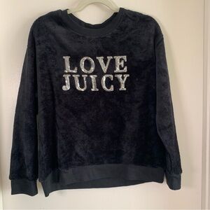 SET!! Juicy Couture Black Fleece Pullover + Sweatpants